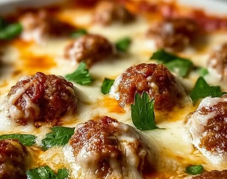 Keto Meatball Parmesan Casserole