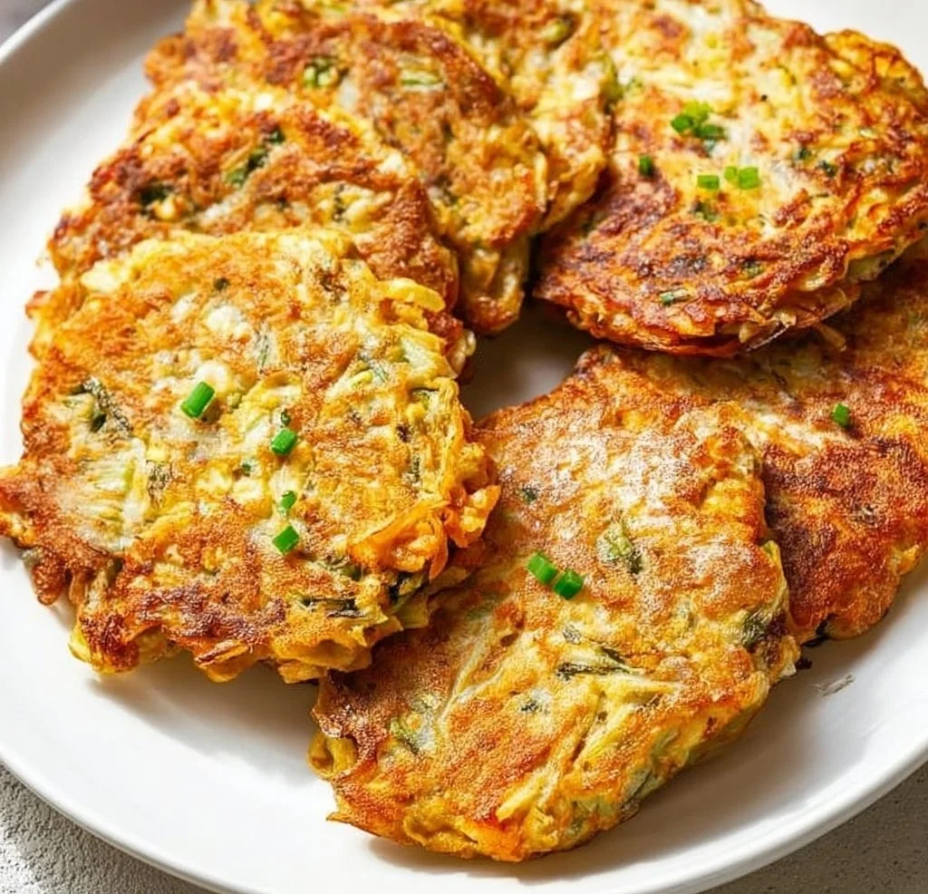 Delicious Korean tuna pancakes served on a plate with dipping sauce