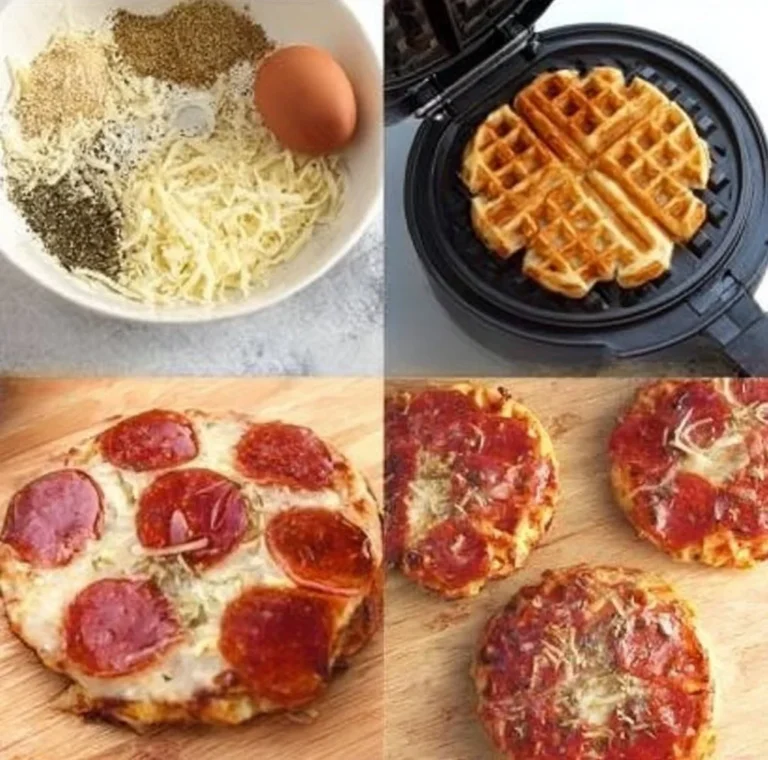 Low Carb Mini Waffle Maker Pizzas