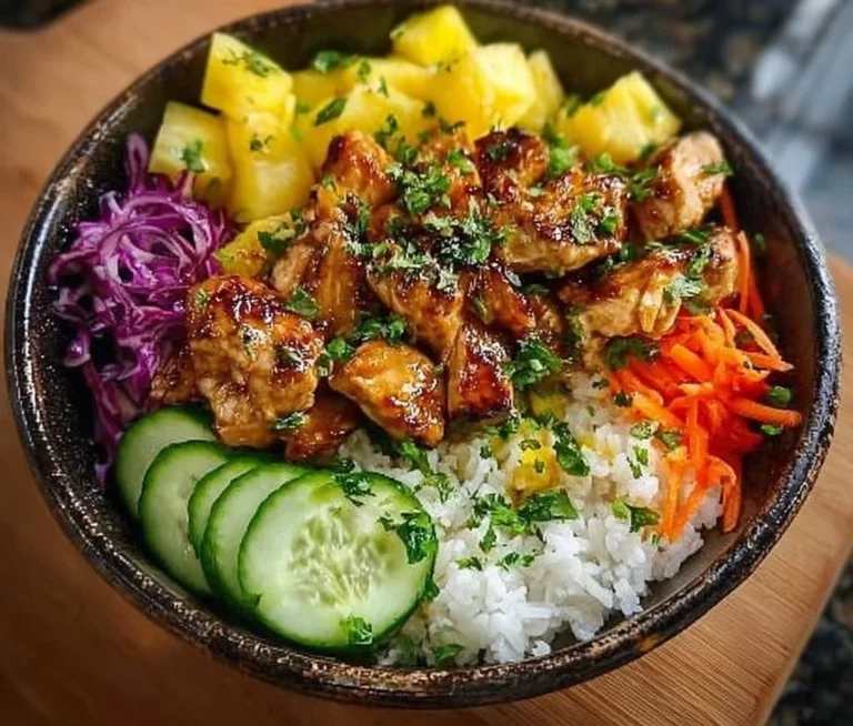 Pineapple Chicken Rice Bowl