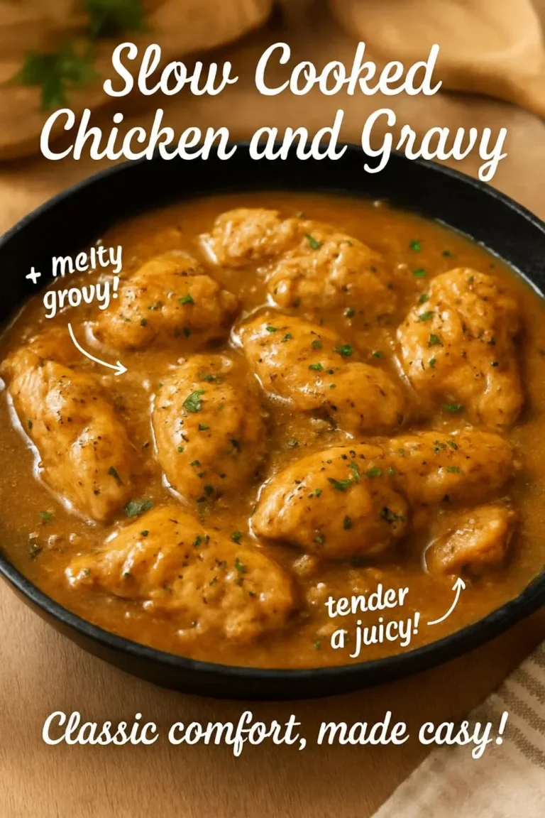 Slow Cooked Chicken and Gravy