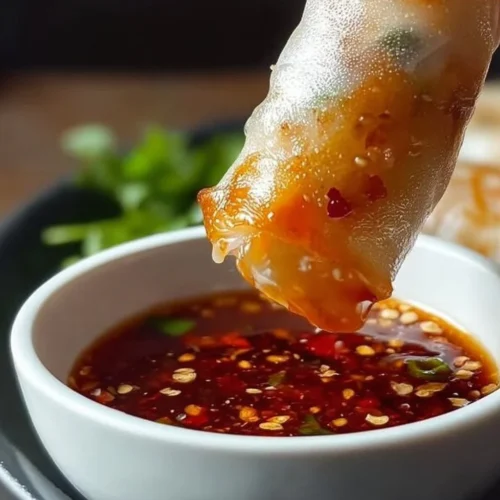 Delicious air fryer rice paper noodle rolls served on a plate