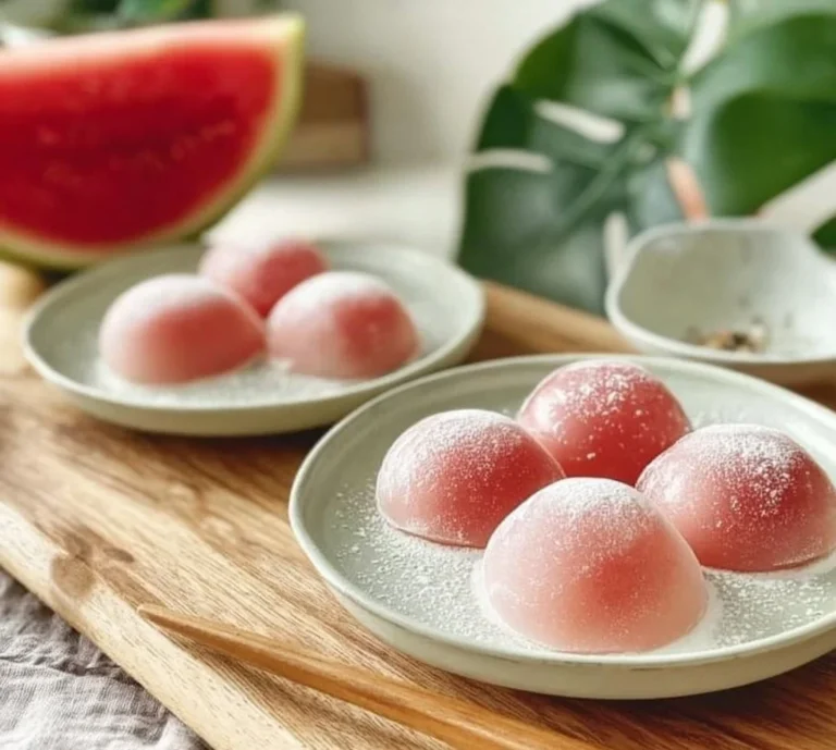 Watermelon Mochi