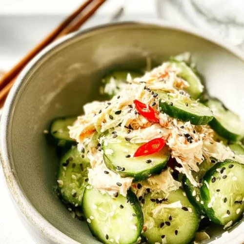California Roll Cucumber Salad with fresh ingredients and vibrant colors