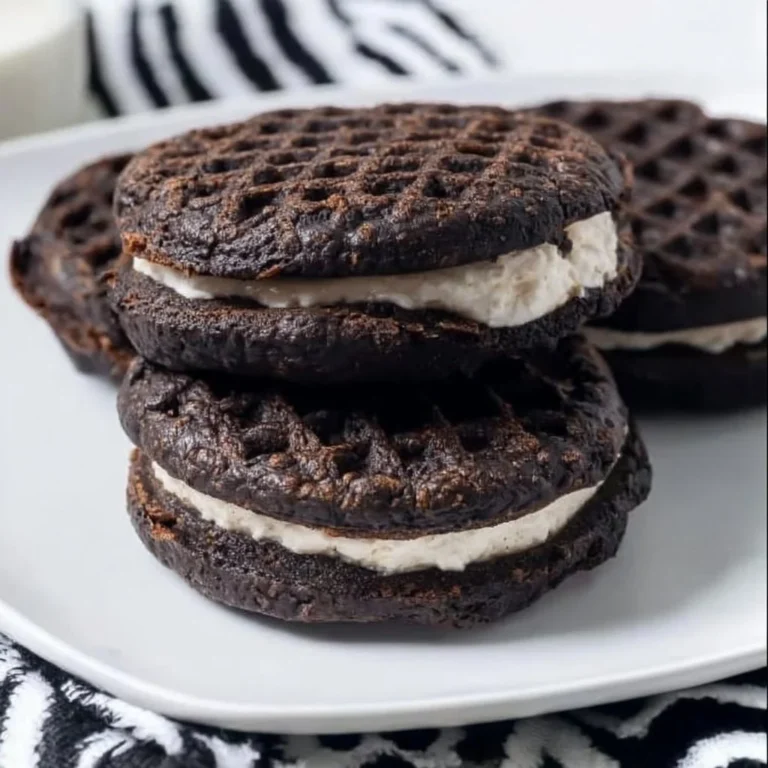 Creamy Keto Oreo Chaffles