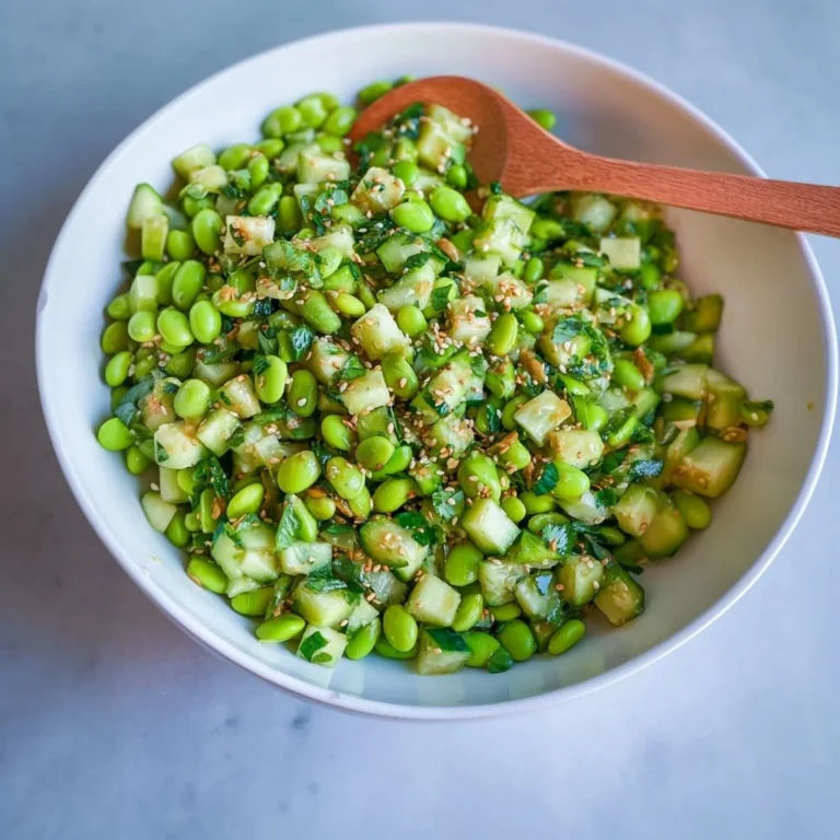 Creamy Miso Cucumber Edamame Salad