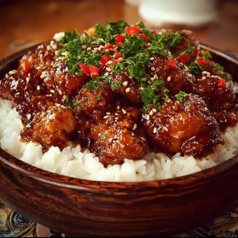 Crockpot General Tso’s Chicken with a Sweet and Spicy Sauce