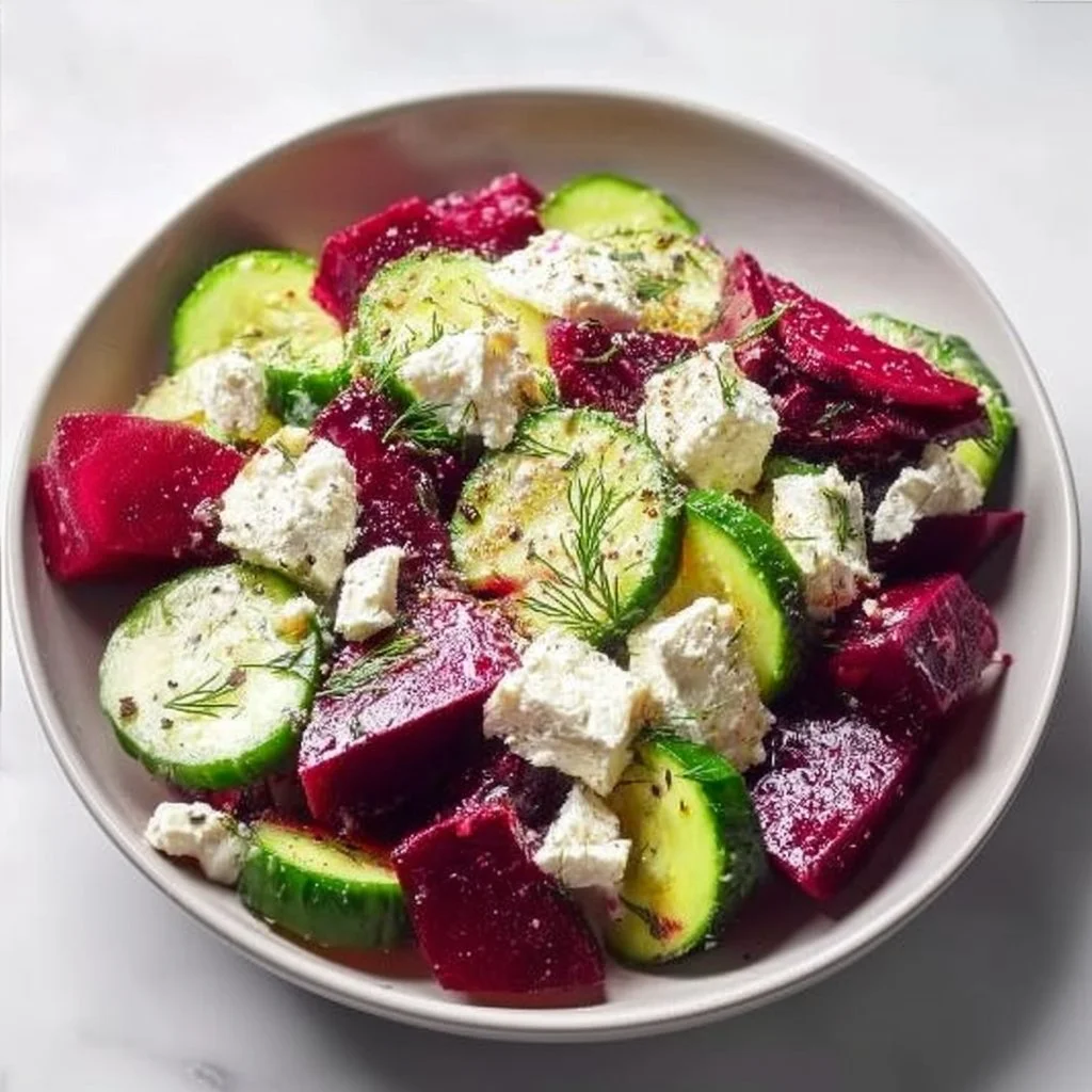 A vibrant salad with fresh vegetables and greens