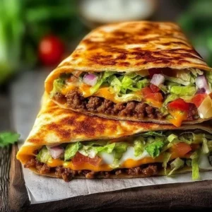 Delicious Keto Crunchwraps filled with fresh ingredients
