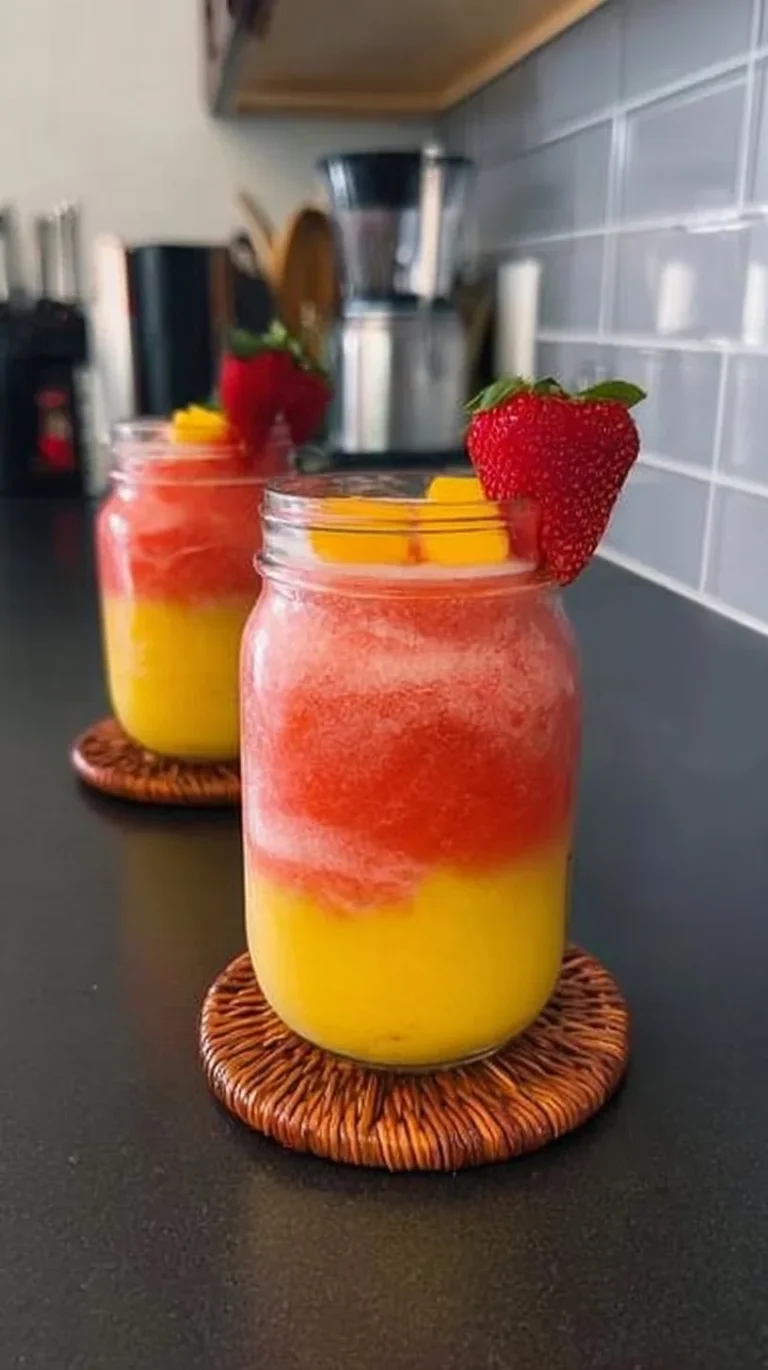Frozen Mango Strawberry Lemonade