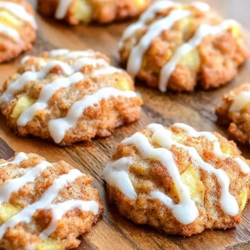 Delicious Keto Apple Fritter Cookies baked with low-carb ingredients