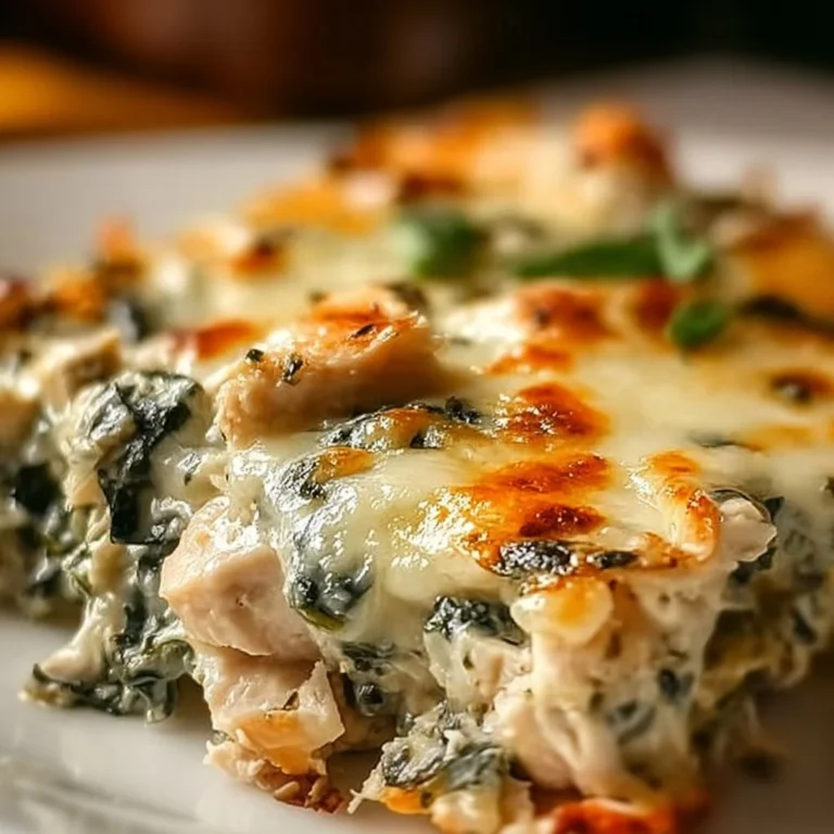 Keto Chicken and Spinach Casserole