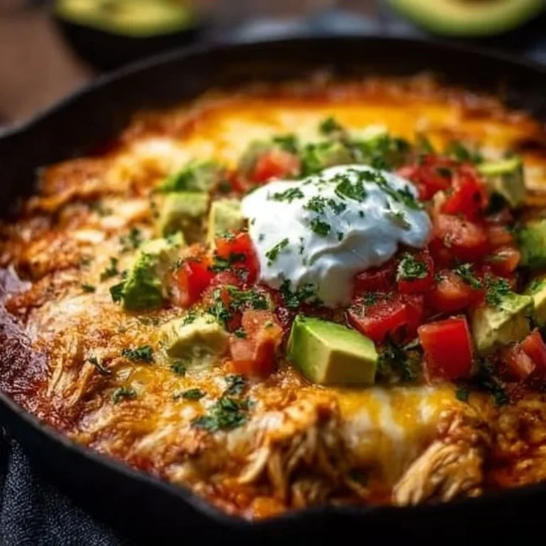 Keto Low Carb Chicken Enchilada Skillet