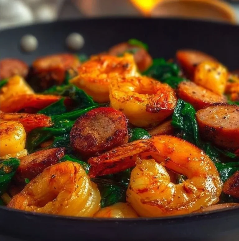 Keto Shrimp and Sausage Skillet