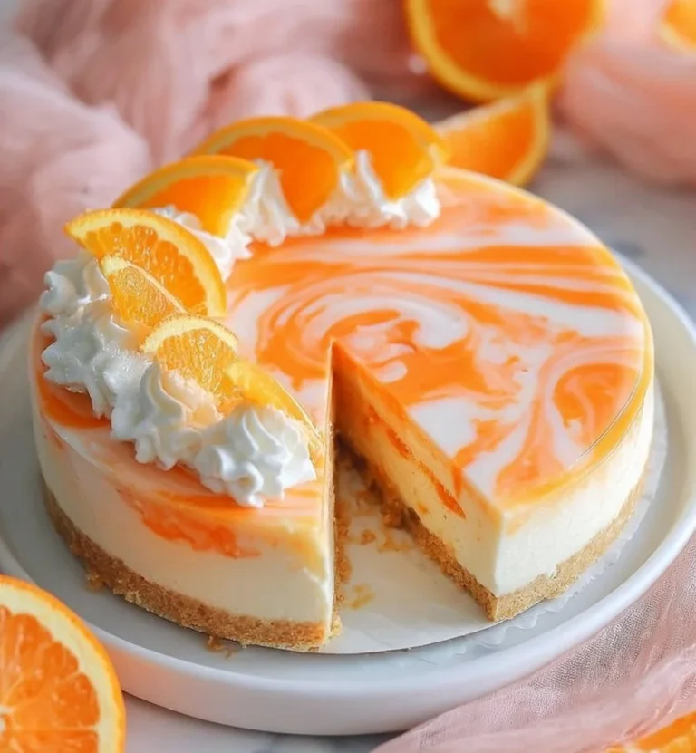 No-Bake Orange Creamsicle Cheesecake