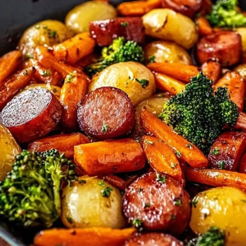 One-Pan Honey Garlic Turkey Kielbasa with fresh veggies for a quick family meal