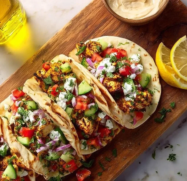 Quick Mediterranean Chicken Tacos