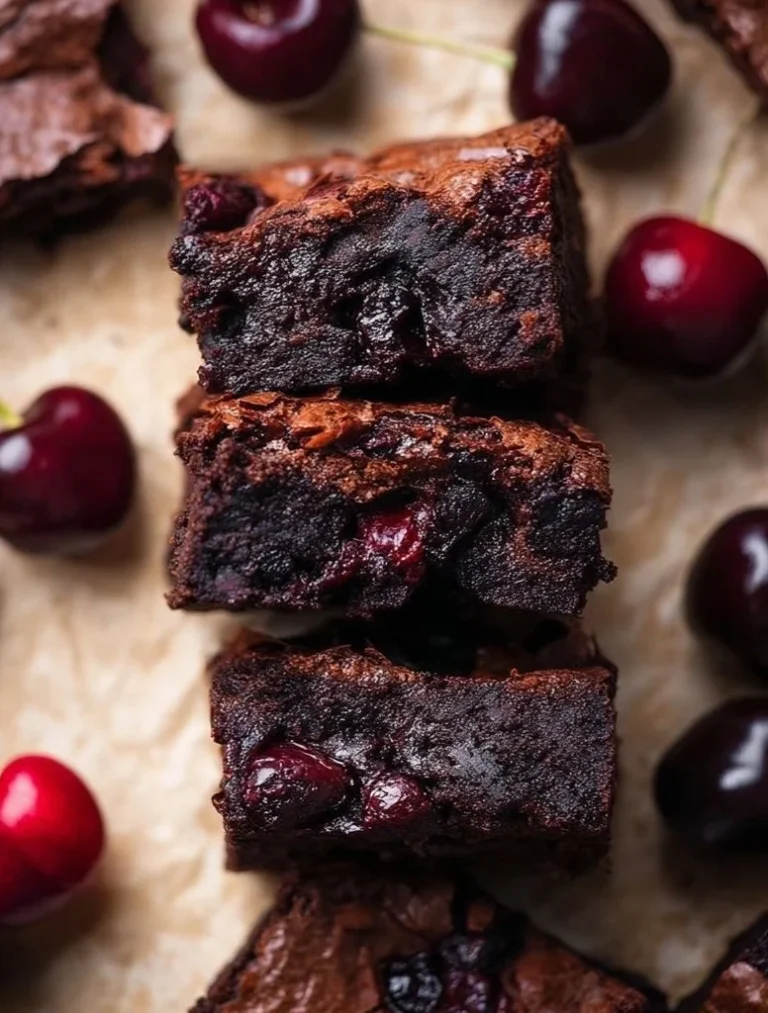 Roasted Cherry Brownies