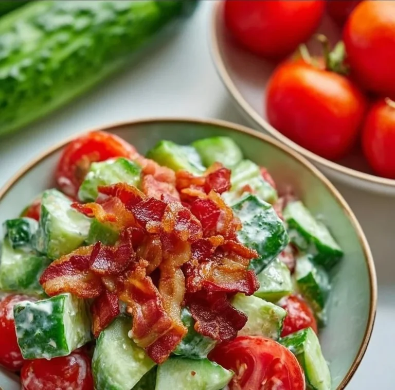 Savory Cucumber Salad with Bacon