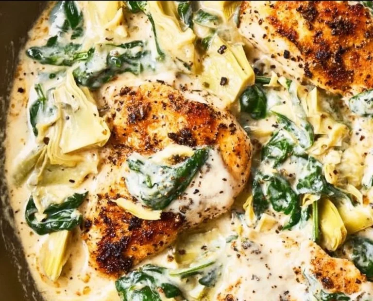 Spinach Artichoke Chicken Skillet