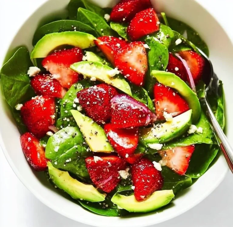 Strawberry Avocado Spinach Salad