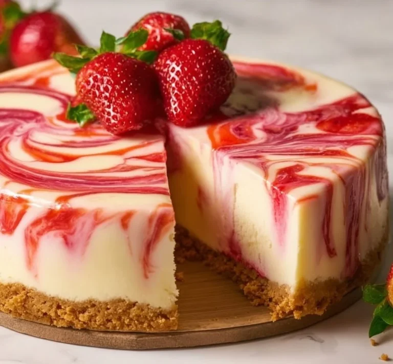Strawberry Swirl Cheesecake