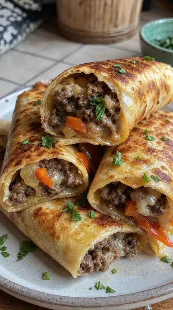 Keto Philly Cheesesteak Roll Ups