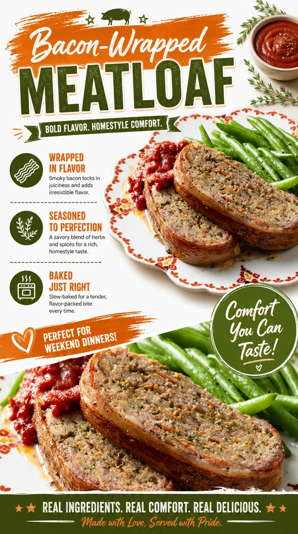 Easy Bacon-Wrapped Meatloaf Recipe