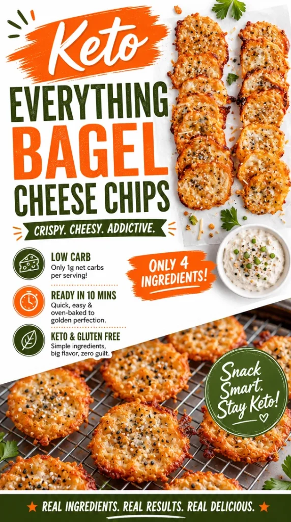 Easy Keto Bagel Cheese Chips