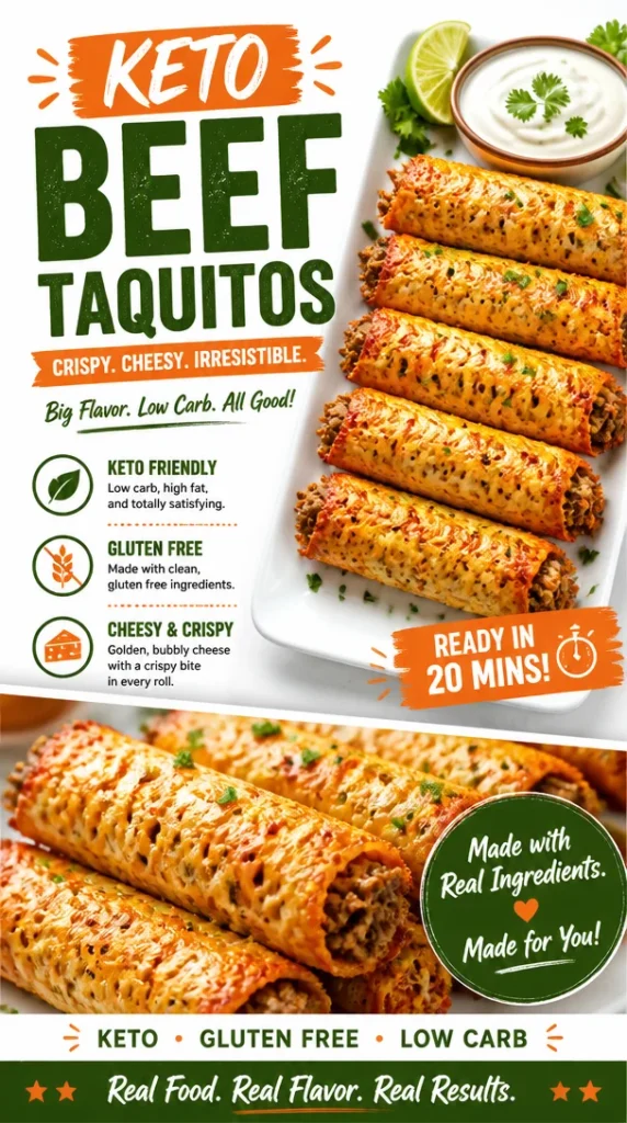 Easy Keto Beef Taquitos