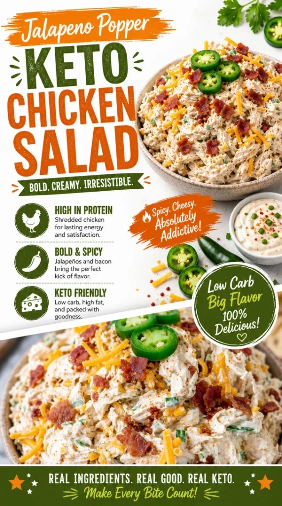 Jalapeno Popper Keto Chicken Salad