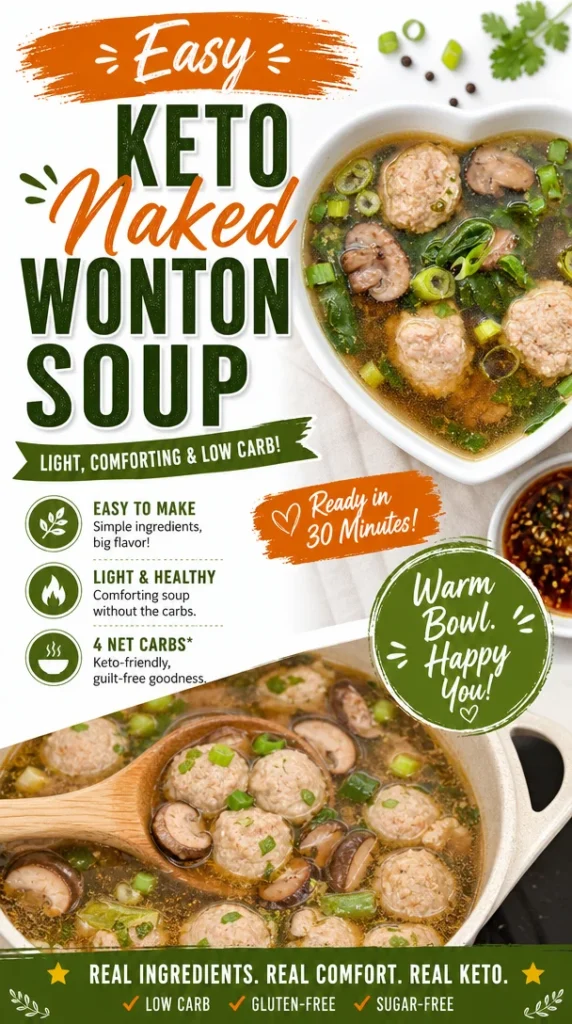Easy Keto Naked Wonton Soup