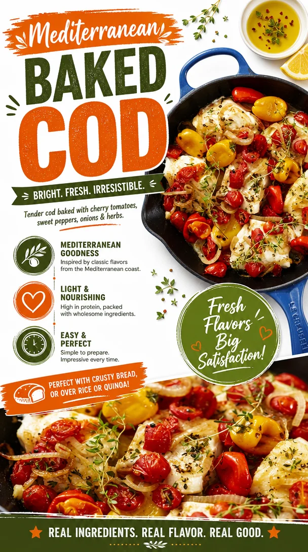 Easy Mediterranean Baked Cod