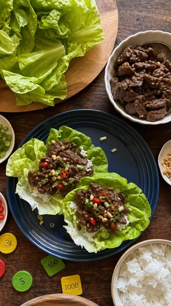 Pineapple Beef Lettuce Wraps