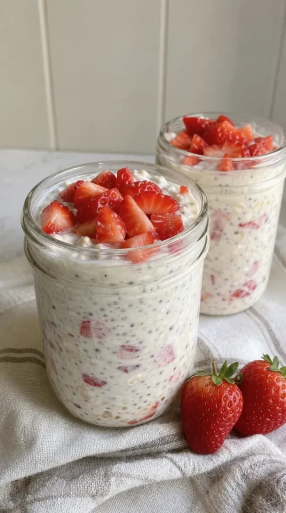 Strawberry Vanilla Overnight Oats