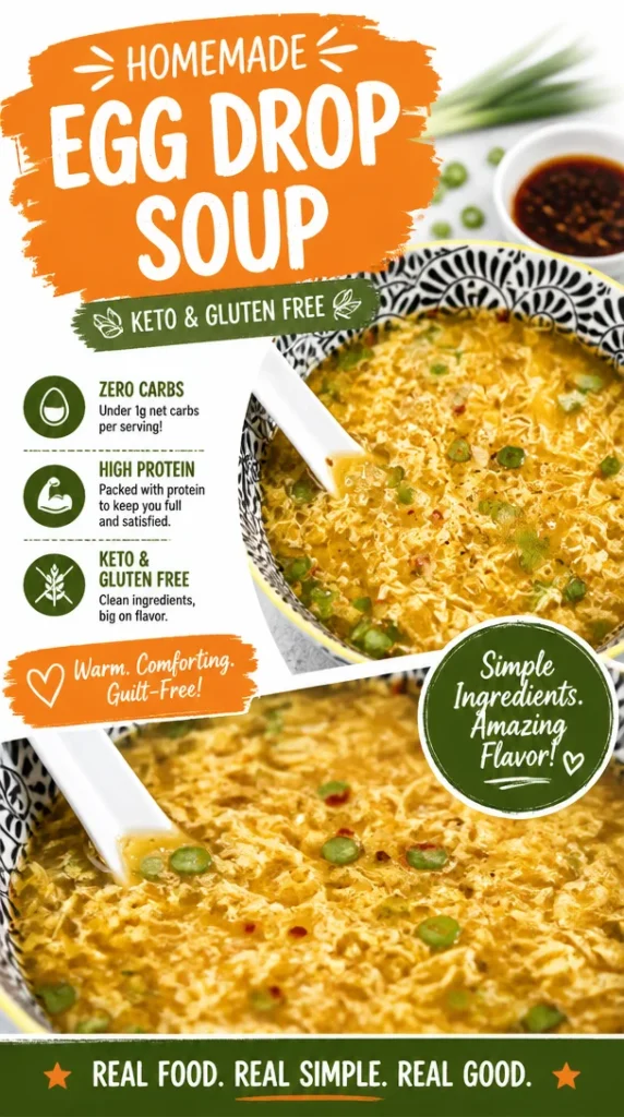 Homemade Egg Drop Soup (Keto & Gluten Free)