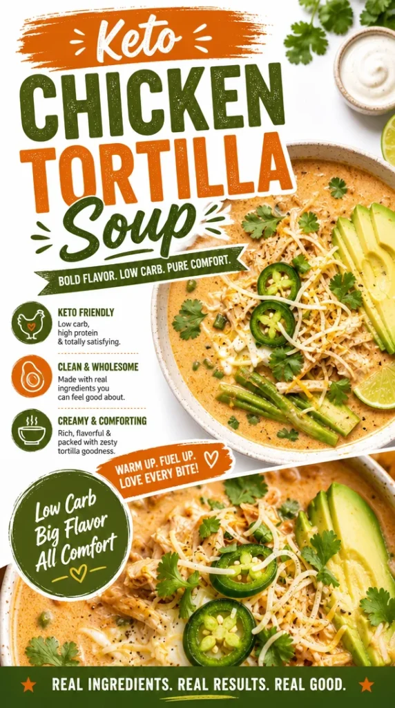 Keto Chicken Tortilla Soup