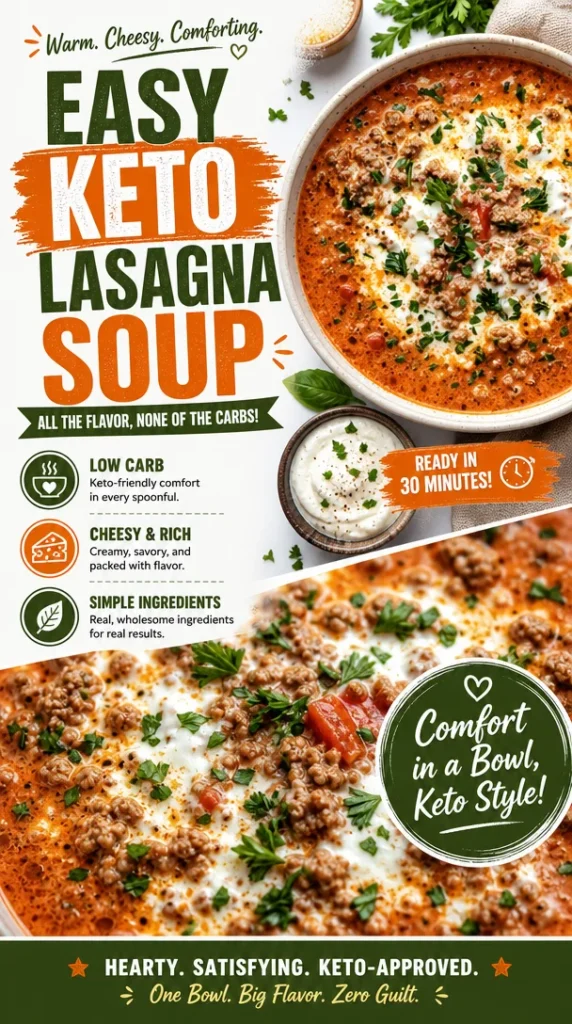 Keto Ground Beef Lasagna Soup