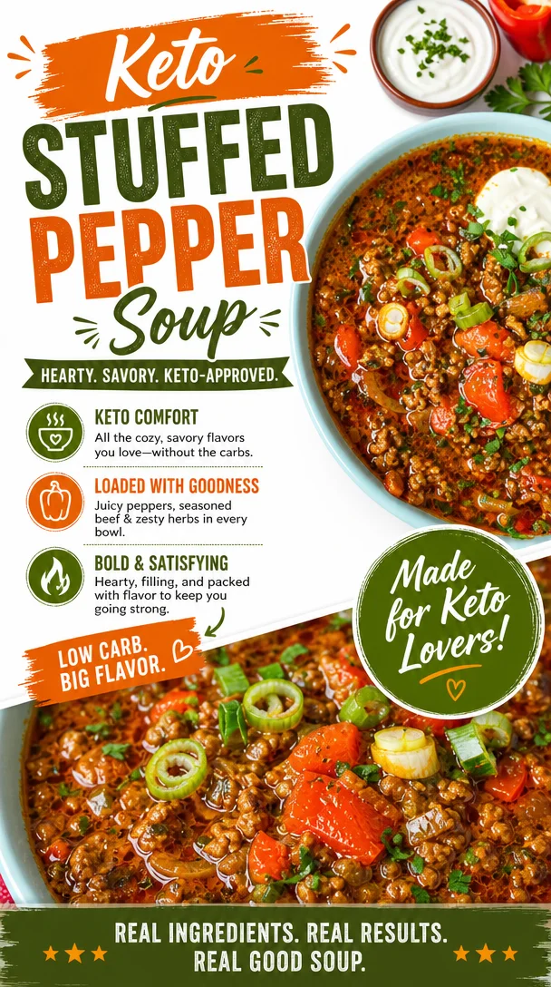 Keto Stuffed Pepper Soup