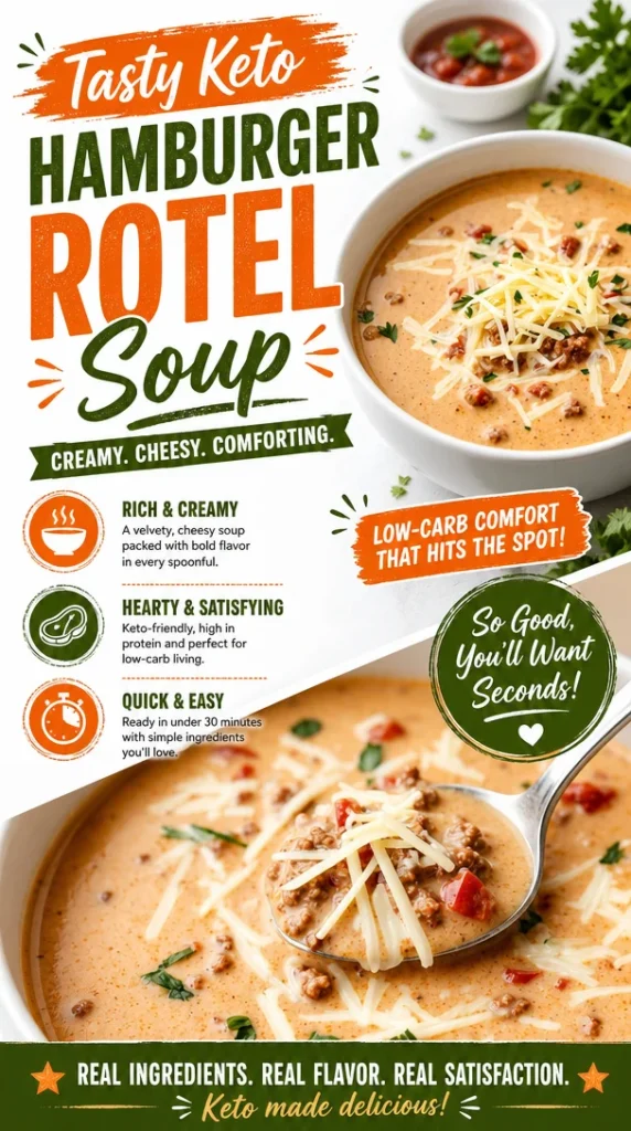 Tasty Keto Hamburger Rotel Soup
