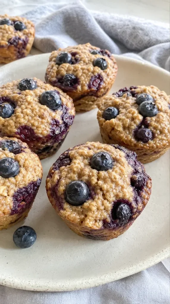 5-Ingredient Blueberry Protein Muffins