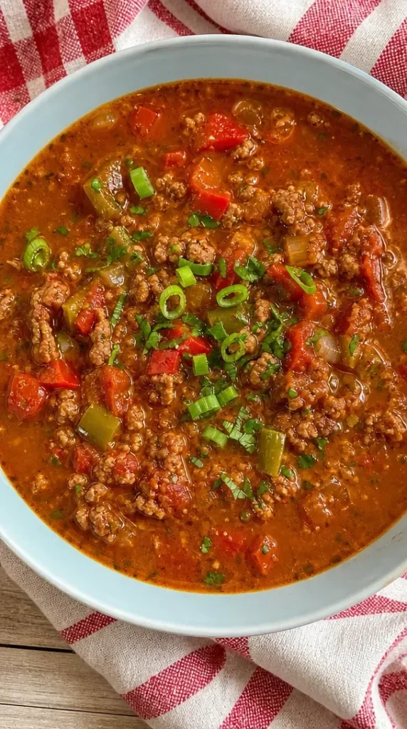 Easy Keto stuffed pepper soup