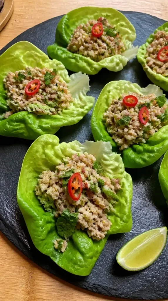 Easy Keto Thai Chicken Salad with vibrant veggies and tender chicken