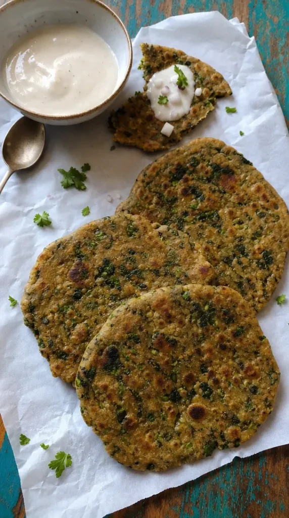 Easy Whole-Wheat Spinach Parathas