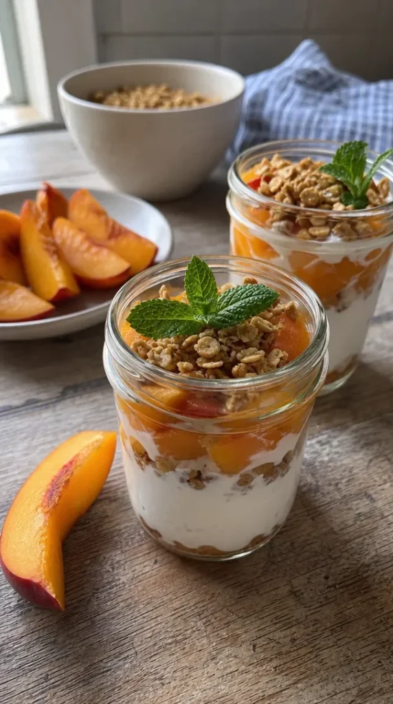 Just Peachy Yogurt and Granola Jar