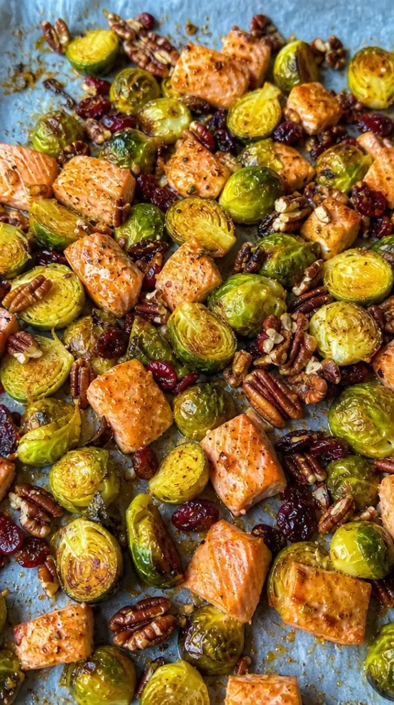 Keto Brussels Sprouts With Salmon