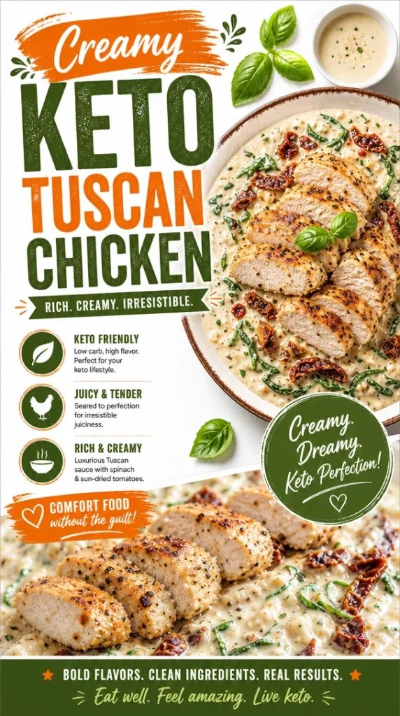 Creamy Keto Tuscan Chicken