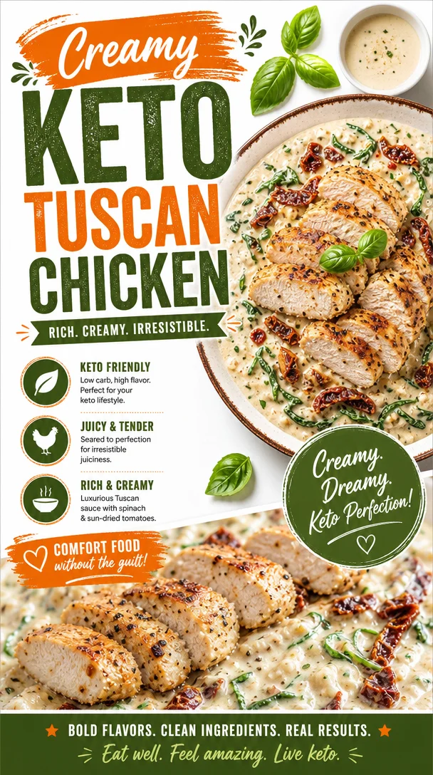 Creamy Keto Tuscan Chicken