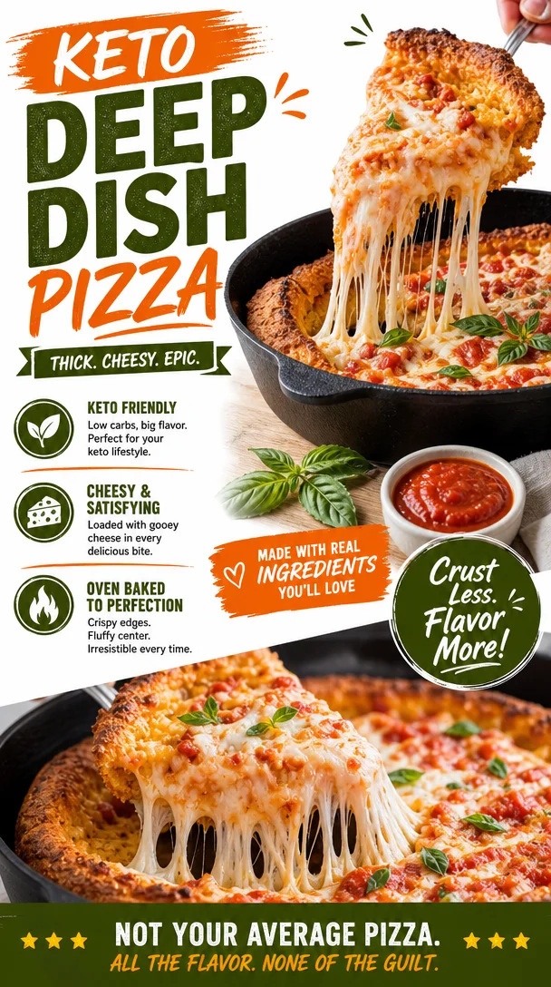Easy Keto Deep Dish Pizza