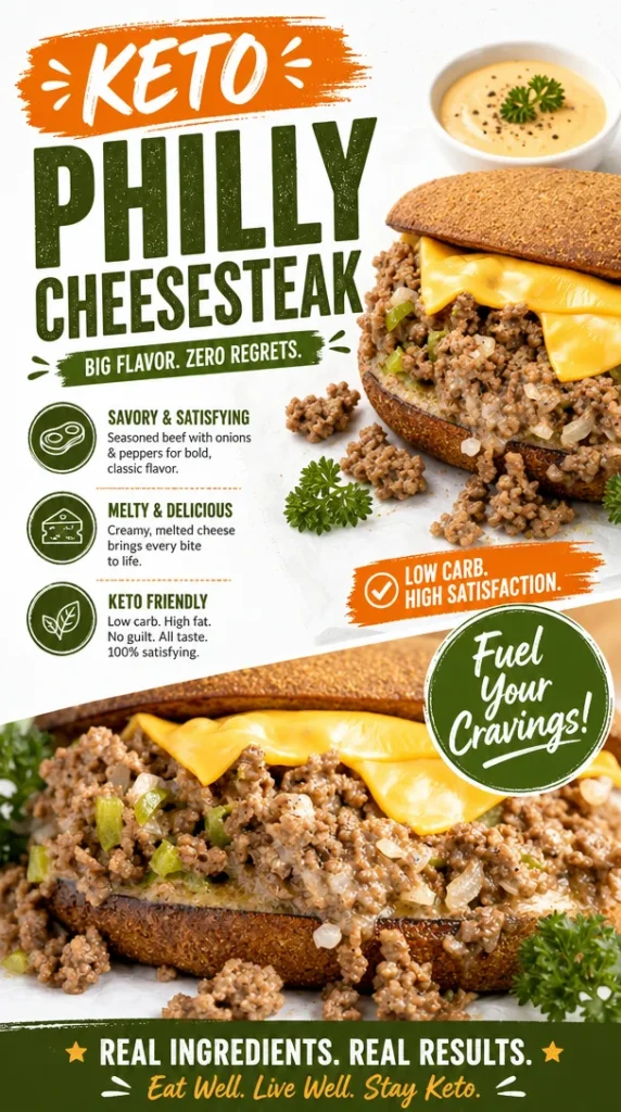 One-Pan Keto Philly Cheesesteak